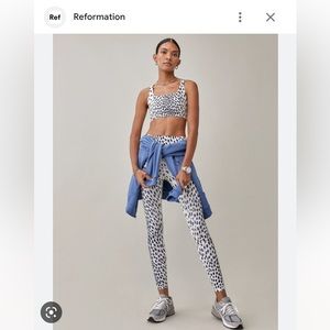 NWOT Reformation Ecomove High Rise Legging Size M Color Cheetah